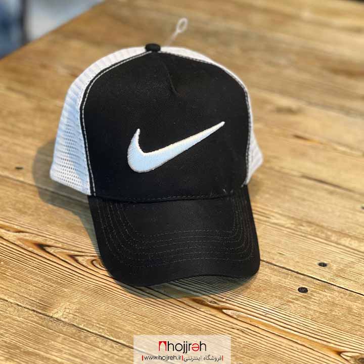 اطلاعات ، قیمت و خرید کلاه پشت تور مدل نایک NIKE مشکی سفید | کتان کد SB54
