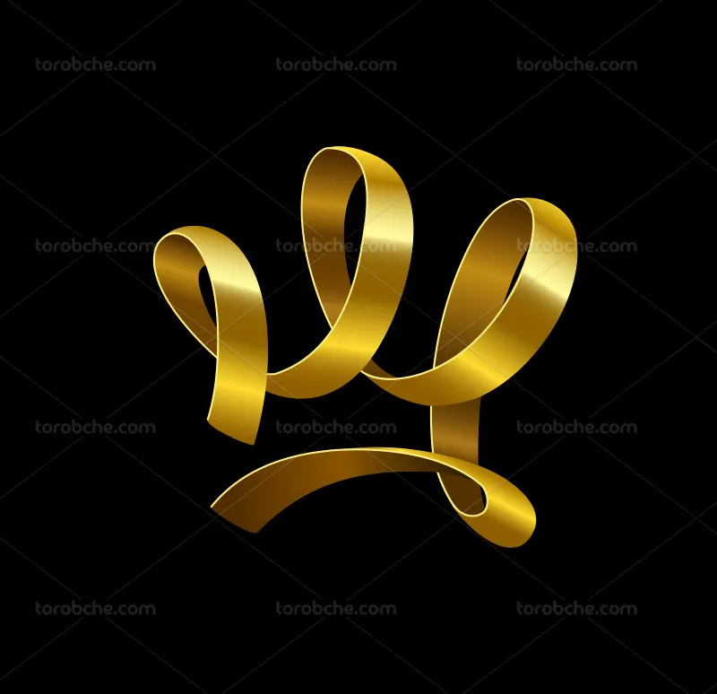 وکتور تاج طلایی رنگ | گرافیک با طعم تربچه