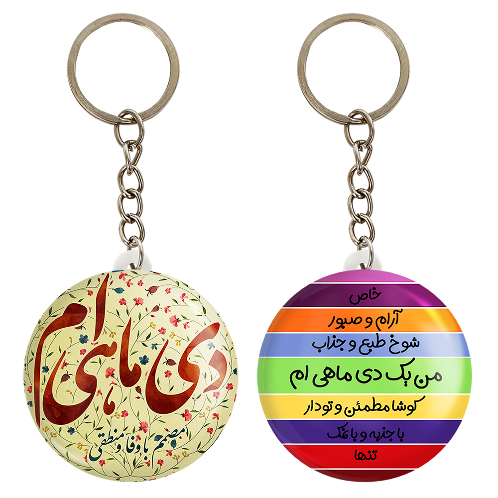 جاکلیدی خندالو مدل ماه تولد دی کد 23062318 مجموعه 2 عددی