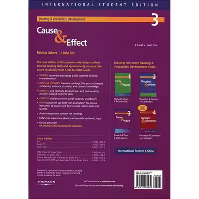 کتاب Cause and Effect 3 اثر Patricia Ackert and Linda Lee انتشارات F.T Press