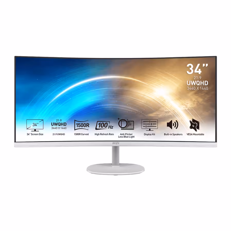 مانیتور خمیده ام اس آی مدل PRO MP341CQW سایز 34 اینچ