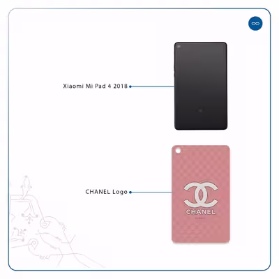 برچسب پوششی ماهوت مدل CHANEL-Logo مناسب برای تبلت شیائومی Mi Pad 4 2018