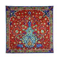 رومیزی مدل مخمل طرح کاشی کد 135