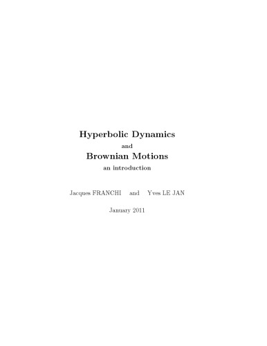 خرید و دانلود نسخه کامل کتاب Hyperbolic Dynamics and Brownian Motion: An Introduction