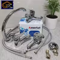 مجموعه شیر آلات بهداشتی 4 تکه برند آمرتات Amertat رنگ کروم