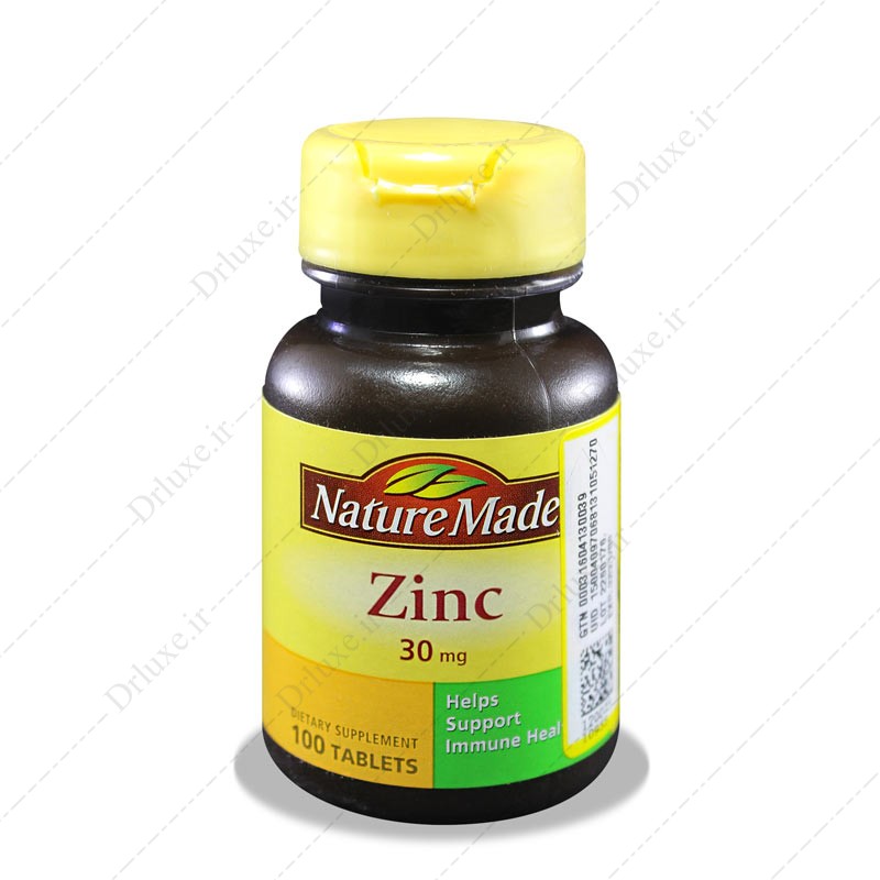 مشخصات، قیمت و خرید قرص زینک 30 میلی گرم  نیچرمید 100 عدد- داروخانه انلاین دکترلوکس