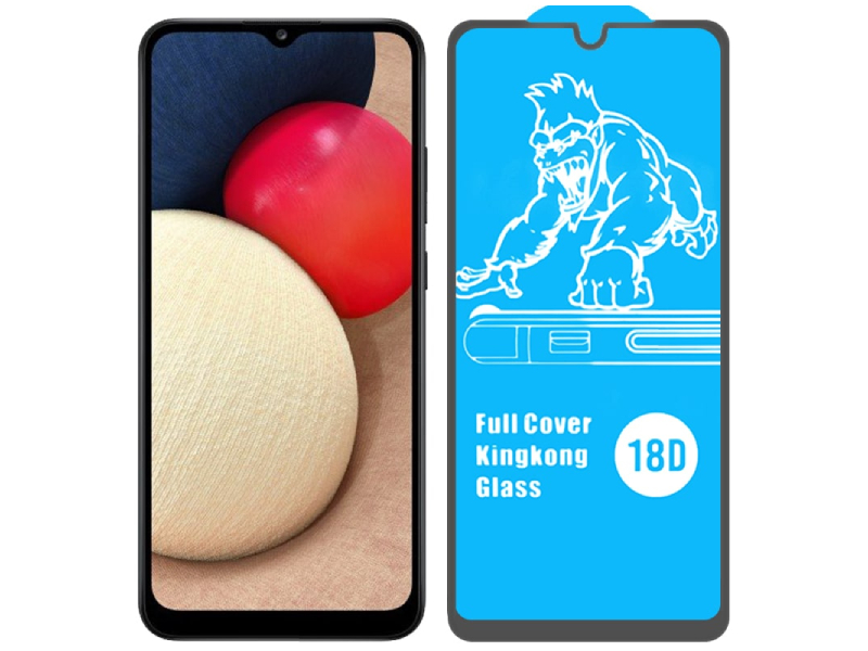 محافظ صفحه نمایش ایربگ دار آرمور مدل Full Cover Kingkong Glass مناسب برای گوشی موبايل سامسونگ A02s