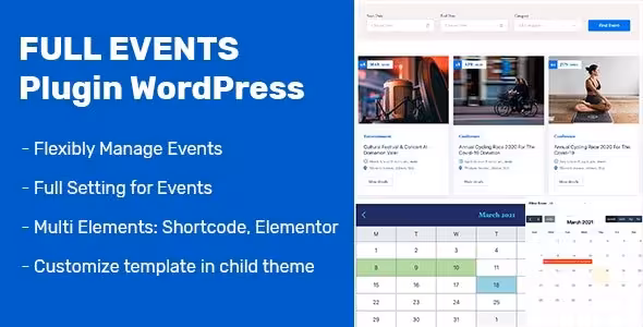 دانلود افزونه FullEvents برای وردپرس