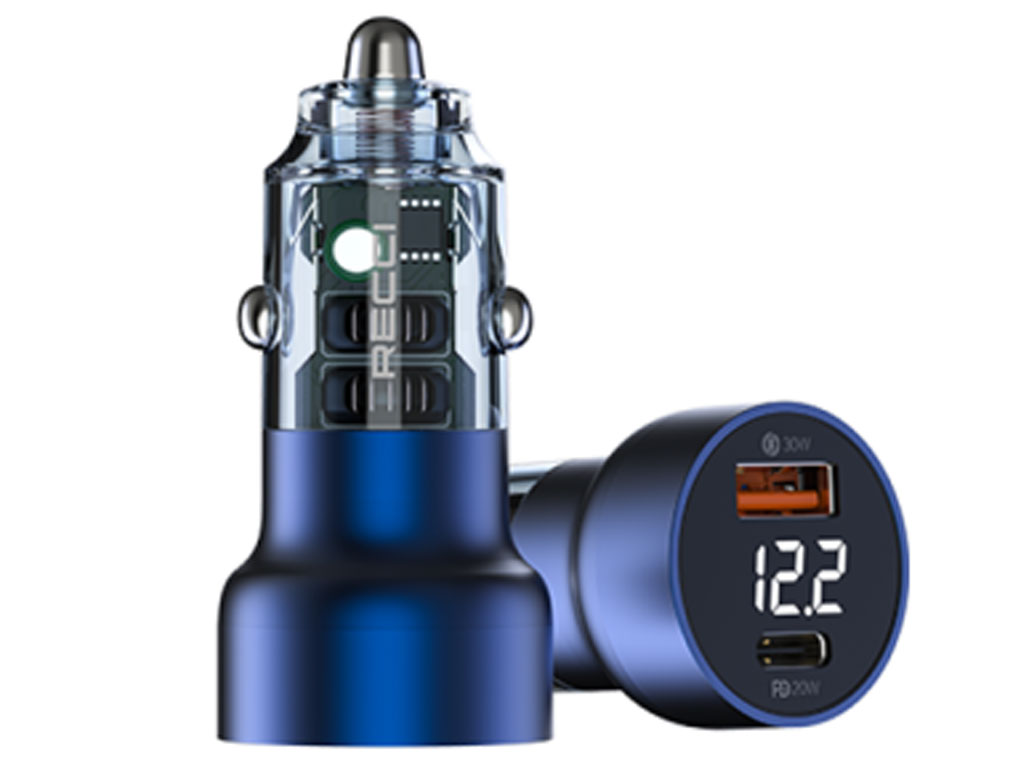 شارژر فندکی فست شارژ ماشین تایپ سی 50  وات رسی RCC-N20