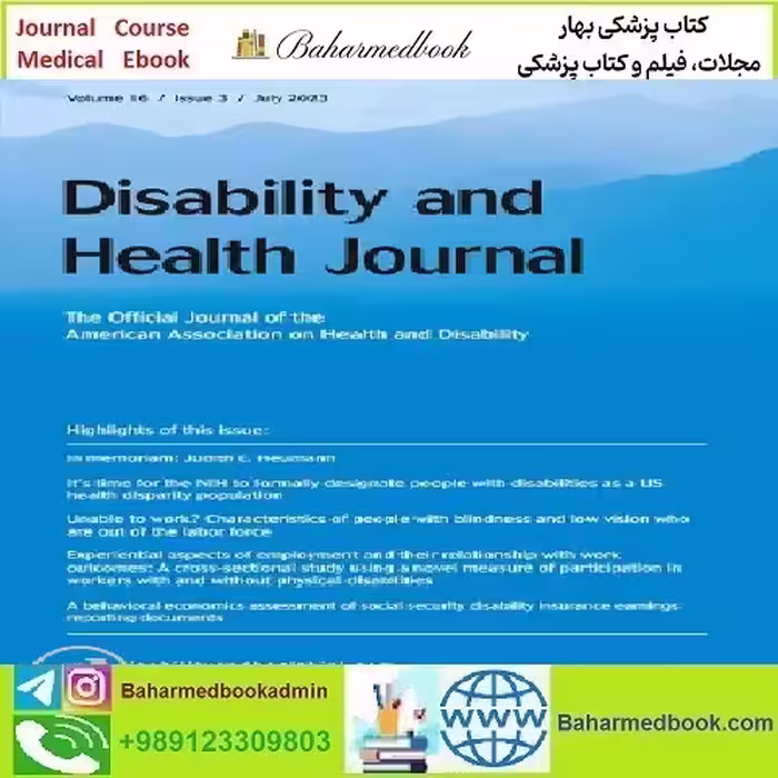 Disability and Health Journal Volume 13 Issue 1 to 4 2020 TR