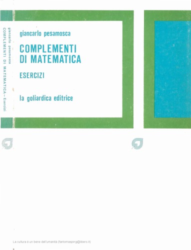 خرید و دانلود نسخه کامل کتاب Complementi di Matematica - Esercizi
