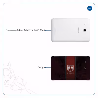 برچسب پوششی ماهوت مدل Dodge مناسب برای تبلت سامسونگ Galaxy Tab E 9.6 2015 T560