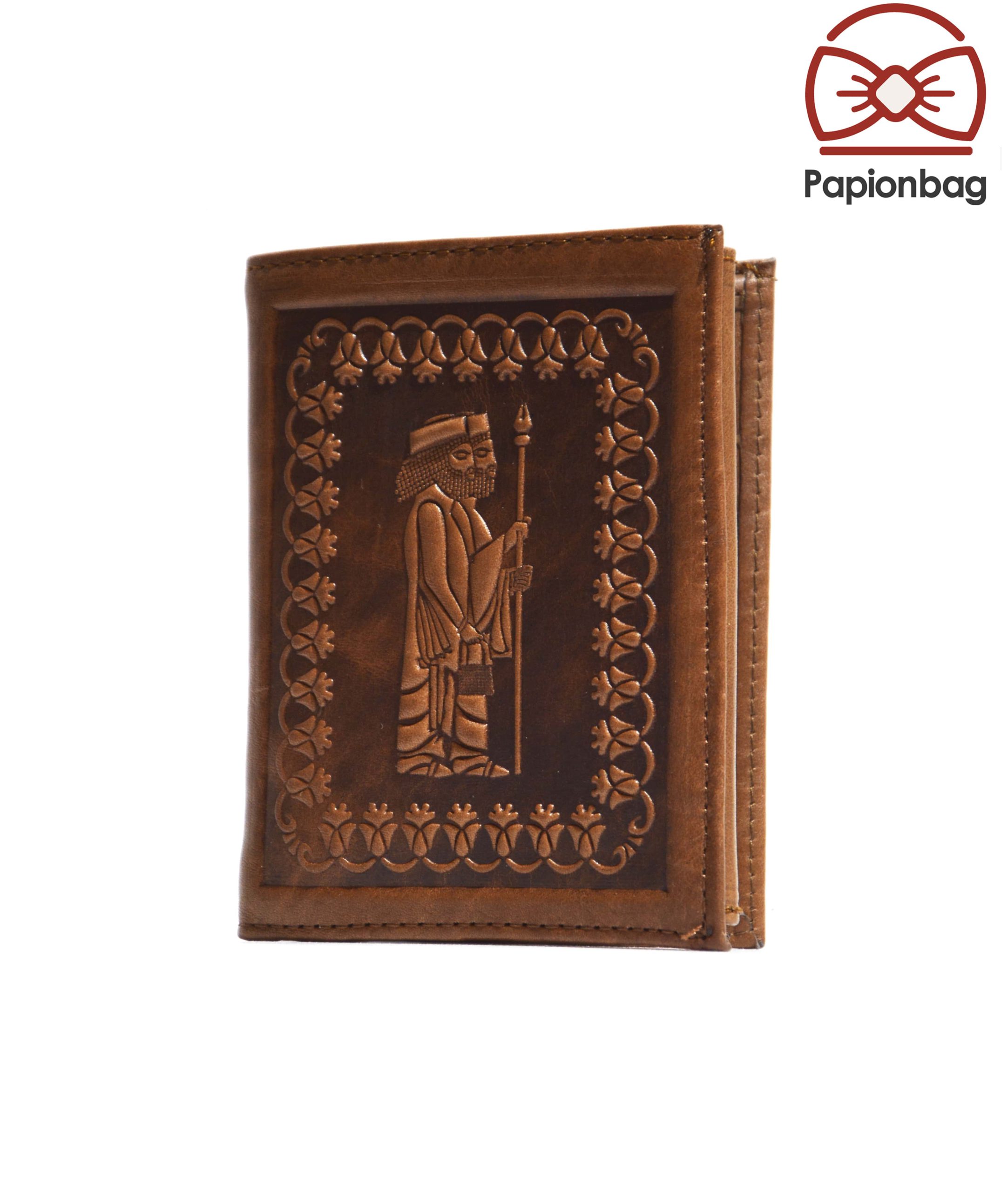 کیف پول جیبی مردانه طرح هخامنشی مدل 8