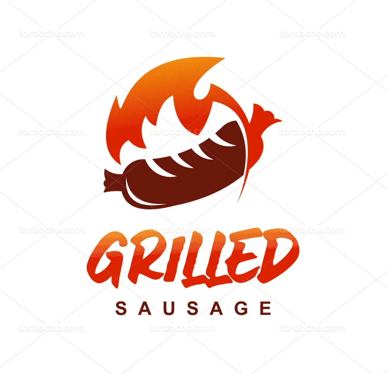 وکتور طرح لوگوی هات داگ گریل | گرافیک با طعم تربچه