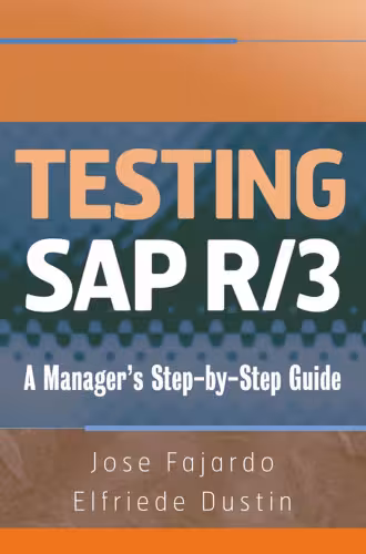 خرید و دانلود نسخه کامل کتاب Testing SAP R/3: A Manager's Step-by-Step Guide
