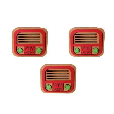 دکوری مدل رادیو کد 003 بسته 3 عددی