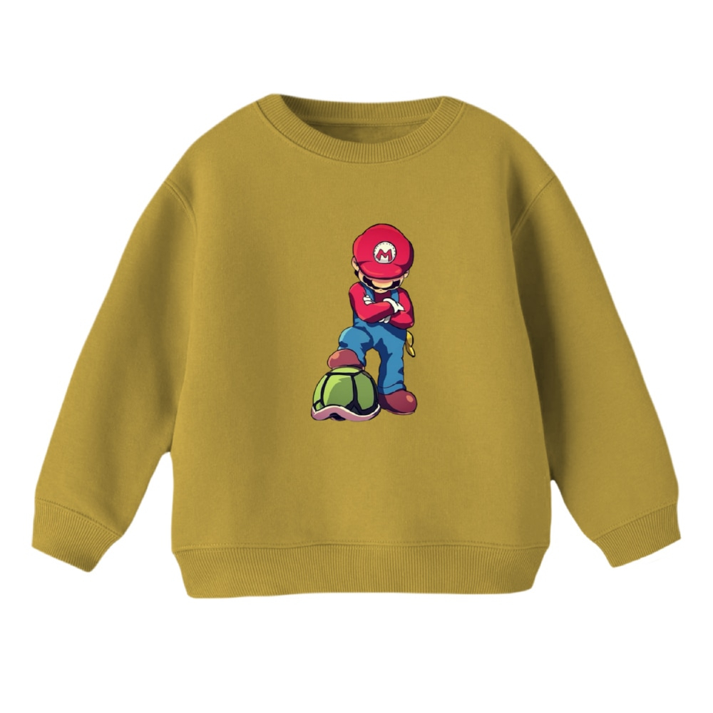 سویشرت بچگانه مدل ماریو کد 4 رنگ نسکافه ای