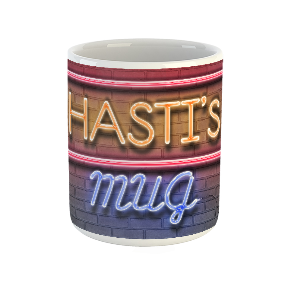 ماگ طرح تابلو نئون مدل هستی