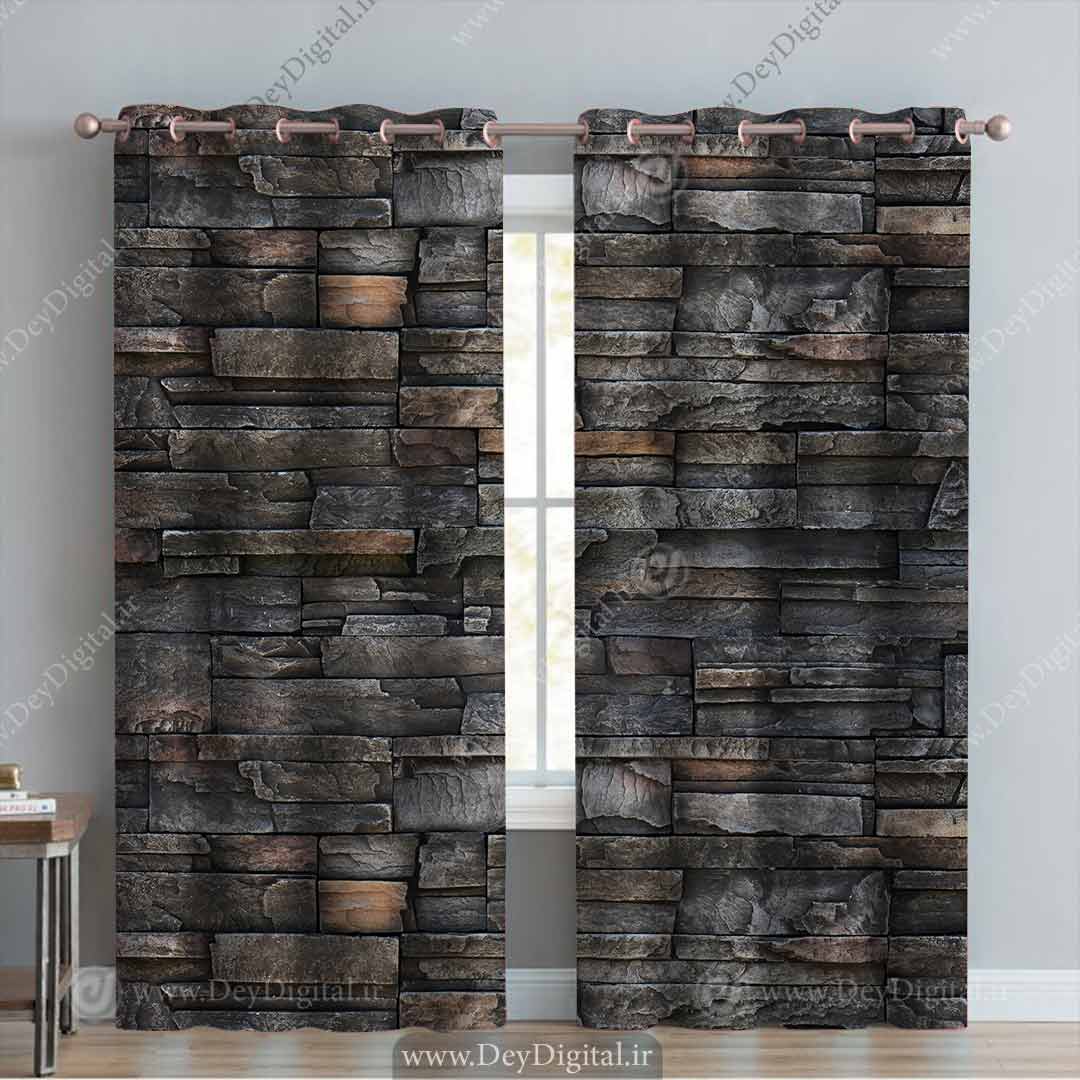 پرده تصویری طرح آحر مشکی pk-3341