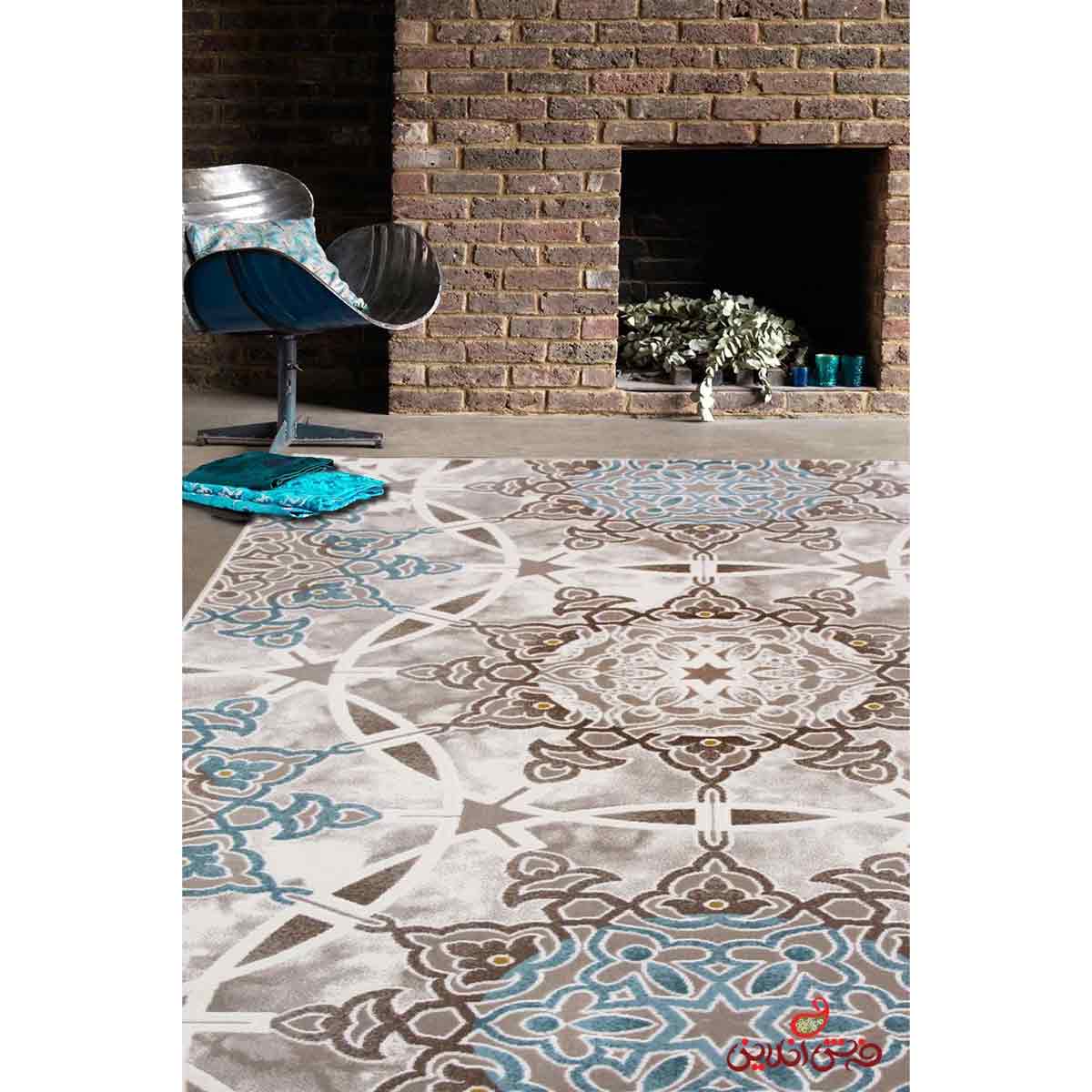 فرش ماشینی  ساوین کد 1509 آبی