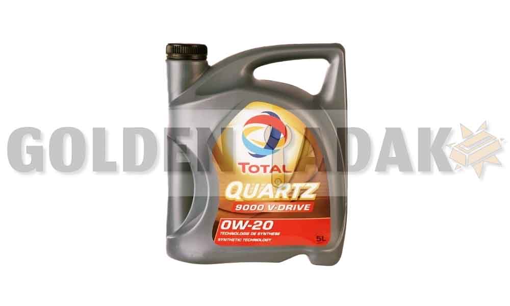 روغن موتور 0W20 توتال مدل Q 9000 V-Drive حجم 5 لیتر - گلدن یدک