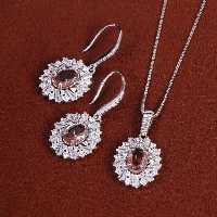 نیم ست الکساندریت زنانه کد 17323 - جواهری مشاهیر