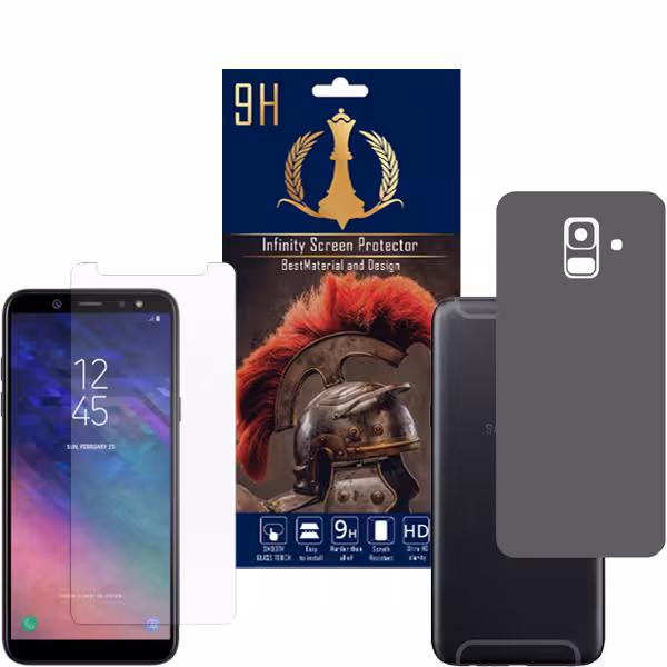برچسب پوششی اینفینیتی مدل PRO MAX مناسب برای گوشی موبایل سامسونگ Galaxy A6 2018 به همراه محافظ صفحه نمایش