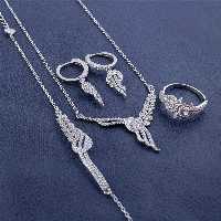 سرویس جواهری زنجیری نقره925 روکش طلا