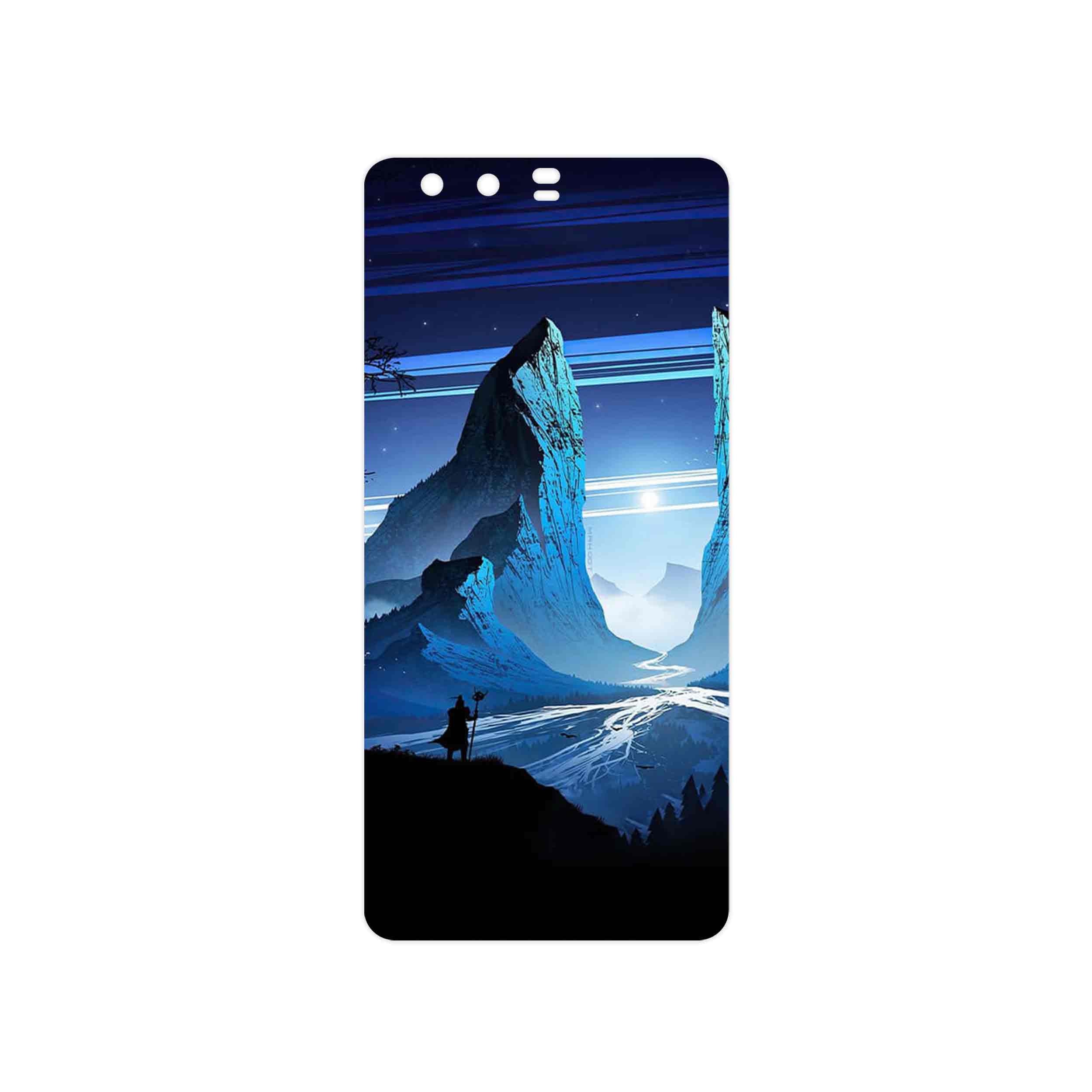 برچسب پوششی ماهوت مدل Blue Mountains Digital Art مناسب برای گوشی موبایل هوآوی P10 Plus