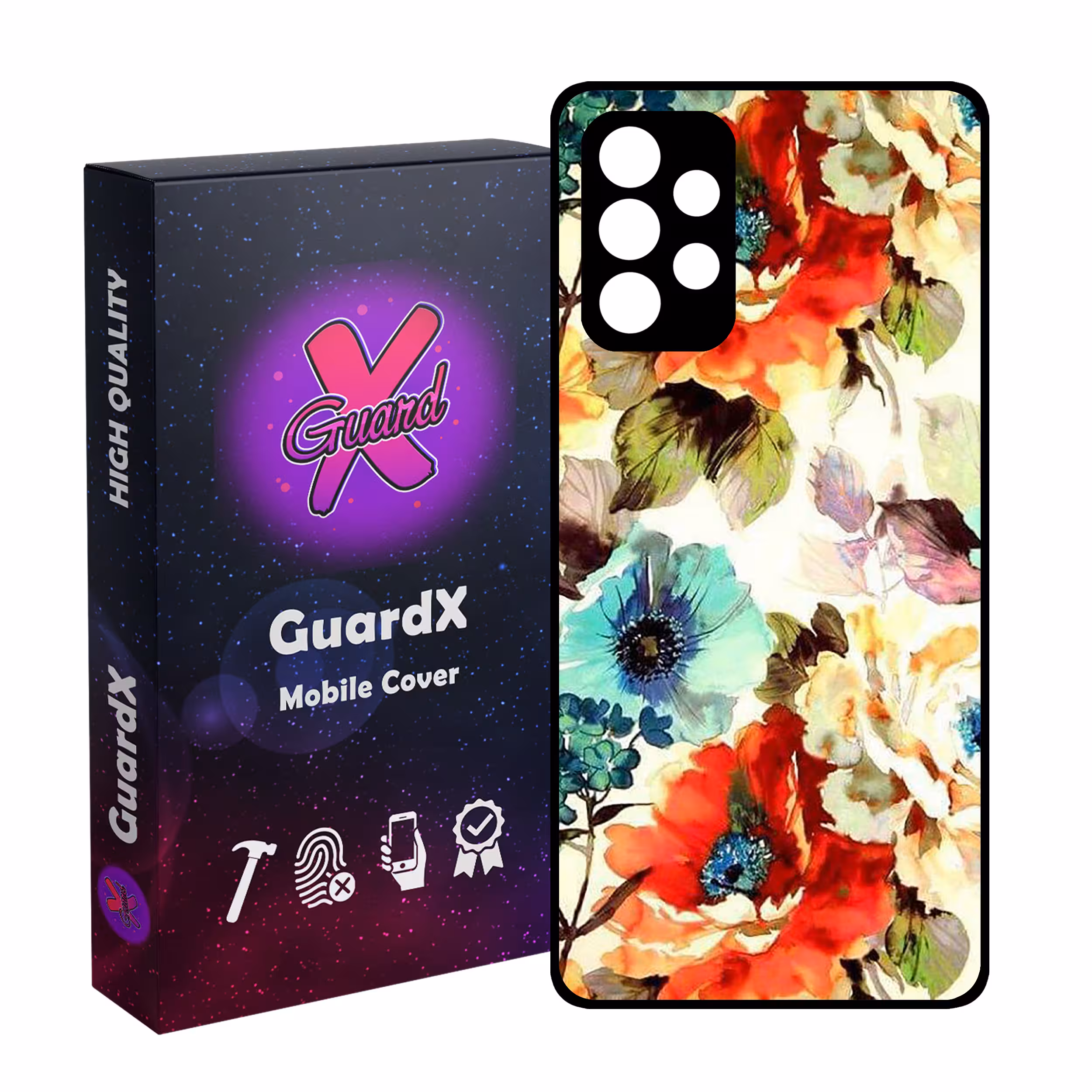 کاور گارد ایکس طرح گل مدل Glass10405 مناسب برای گوشی موبایل سامسونگ Galaxy A32 4G