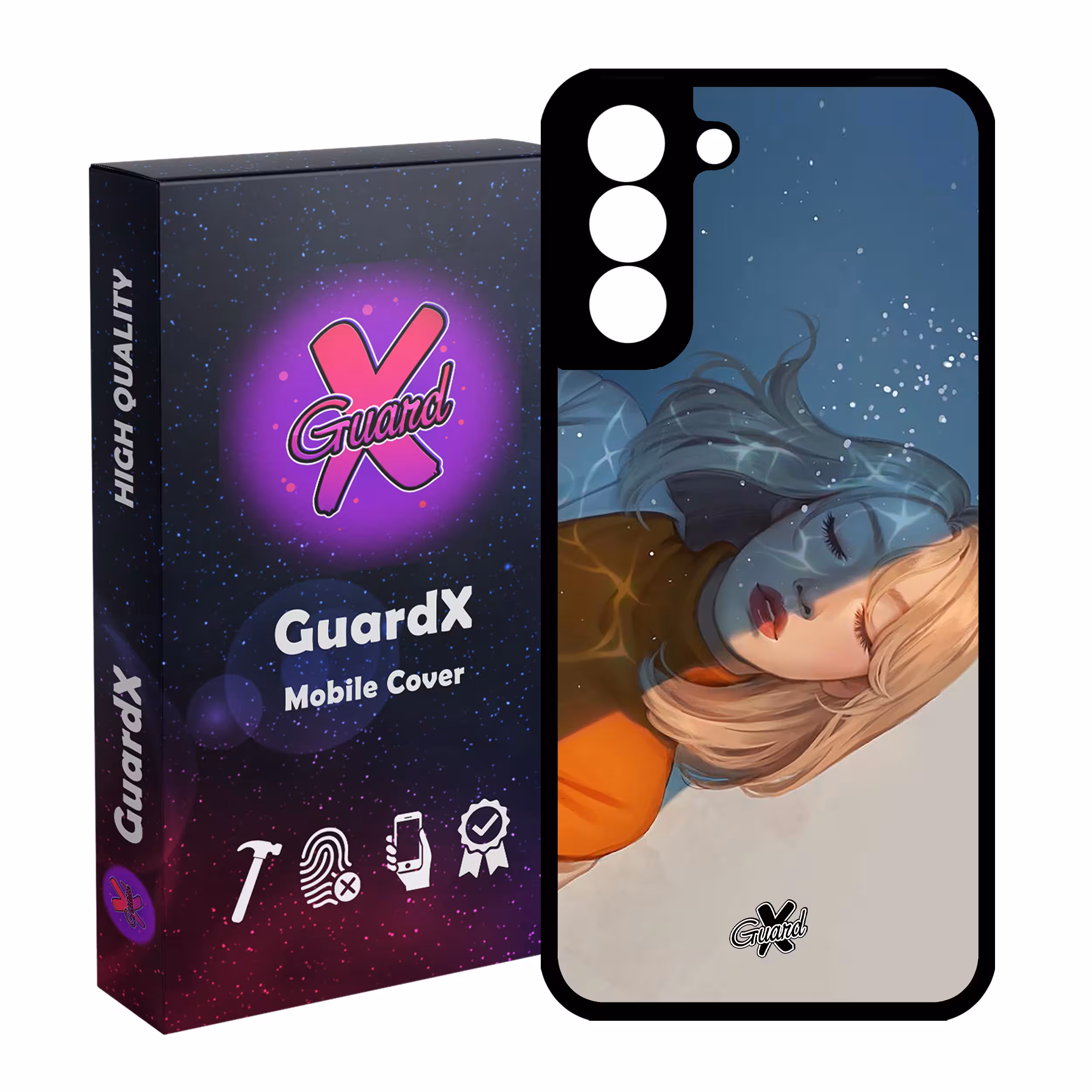 کاور گارد ایکس طرح Girl مدل Glass10013 مناسب برای گوشی موبایل سامسونگ Galaxy S21 FE
