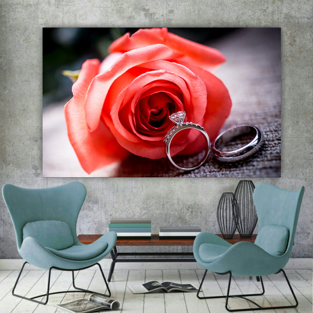 تابلو بوم طرح نامزدی مدل رز کد AR2758