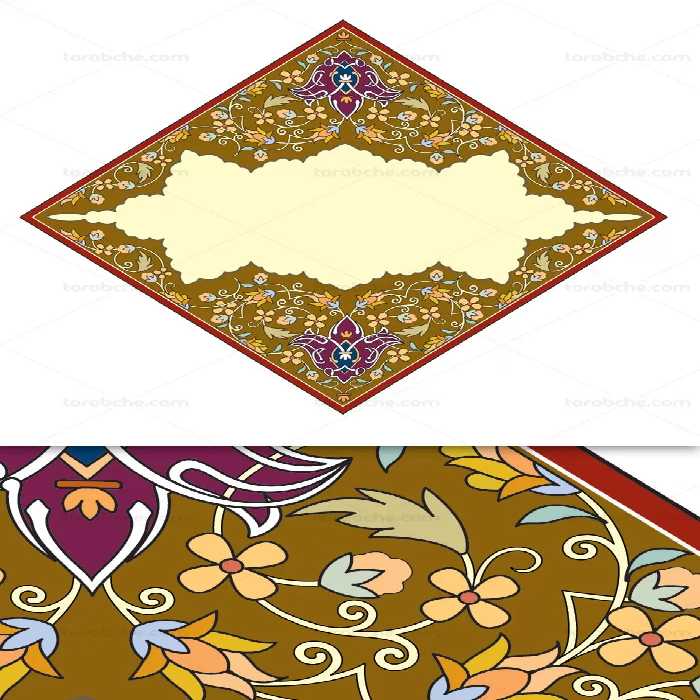 وکتور طرح کاشی کاری اسلامی شماره 176 - گرافیک با طعم تربچه