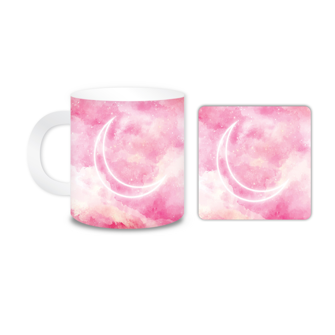 ماگ مدل ماه کد 1843 به همراه زیر لیوانی