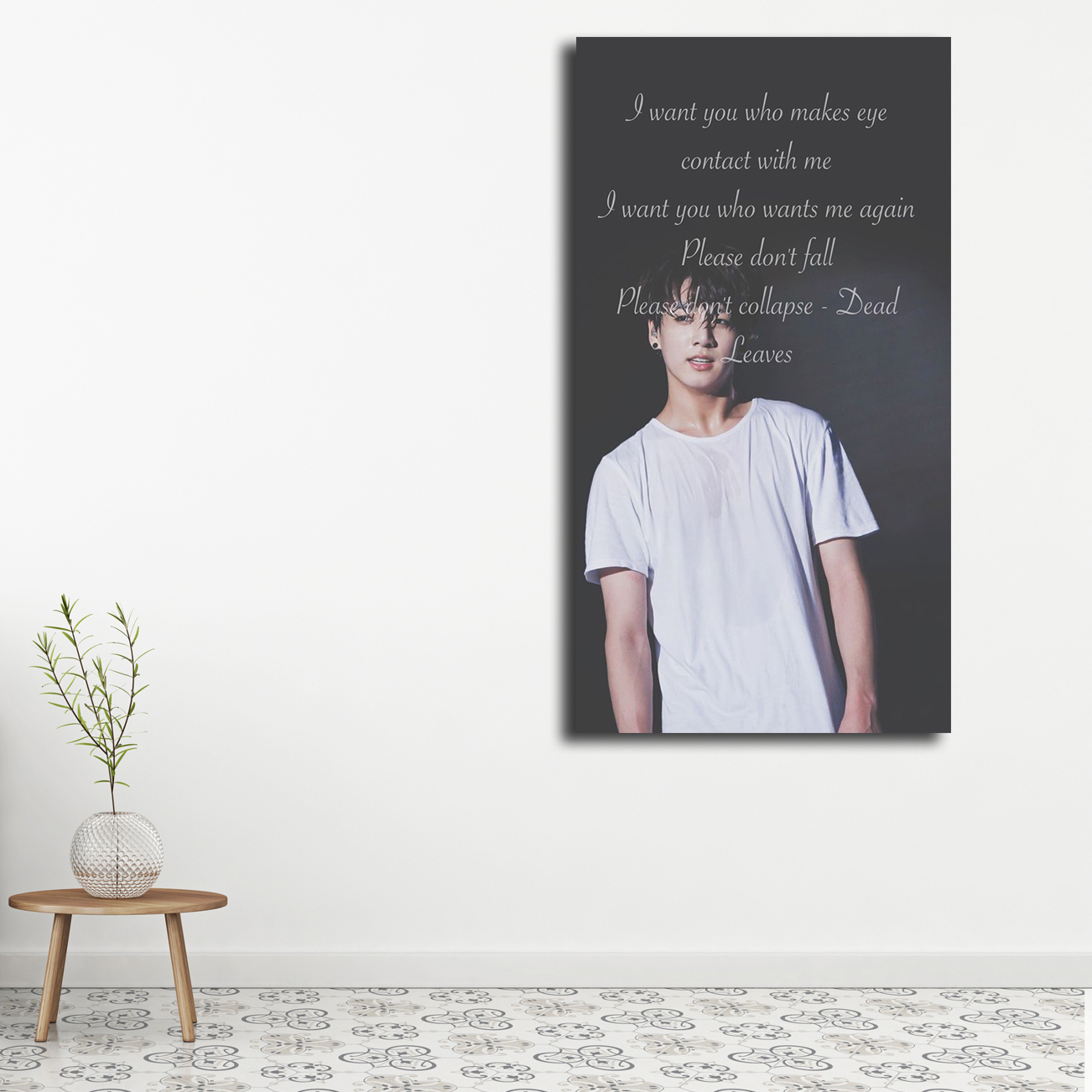 تابلو شاسی مدل kpop song lyrics کد 24