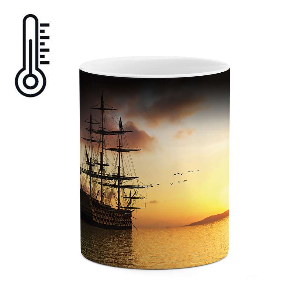 ماگ حرارتی طرح کشتی در غروب آفتاب مدل mgh01533