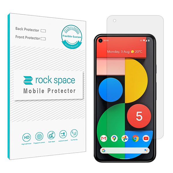 گلس گوگل Pixel 5 مدل نانو هیدروژل شفاف برند راک اسپیس کد S