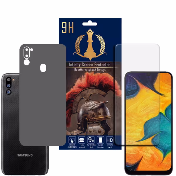 برچسب پوششی اینفینیتی مدل PRO MAX مناسب برای گوشی موبایل سامسونگ Galaxy M21 2021 به همراه محافظ صفحه نمایش