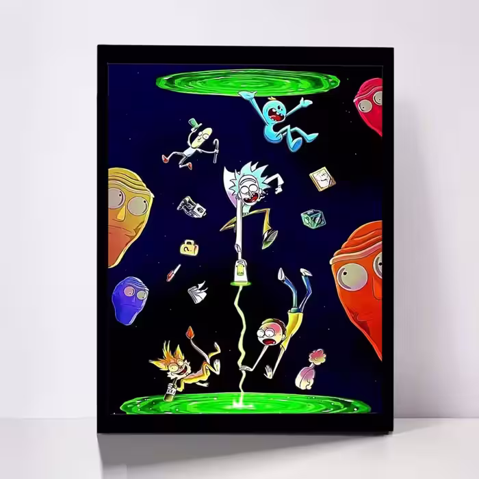 تابلو مدل Rick &amp;amp; Morty کد F-1056 | دنیای قاب