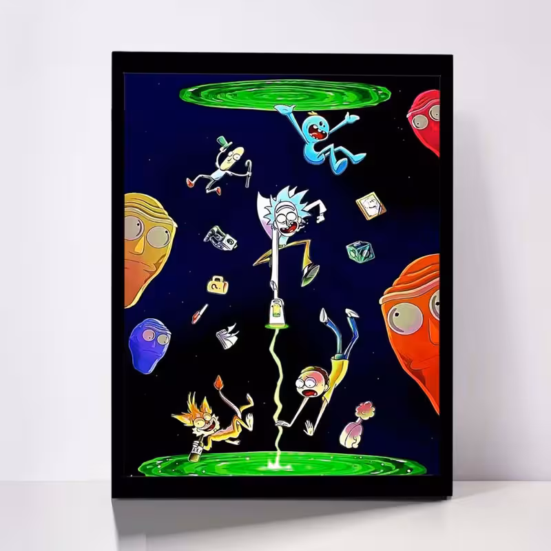 تابلو مدل Rick &amp;amp; Morty کد F-1056 | دنیای قاب