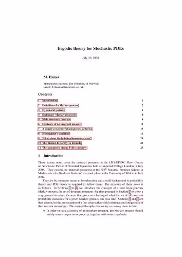 خرید و دانلود نسخه کامل کتاب Ergodic Theory for Stochastic PDEs
