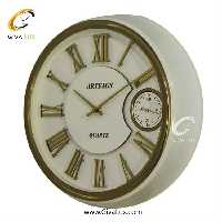 ساعت دیواری اورجینال آرتمیس آلیاژ فلزی طلایی-سفید| کد رفرنس 90035، مدل: 2039WhiteGold