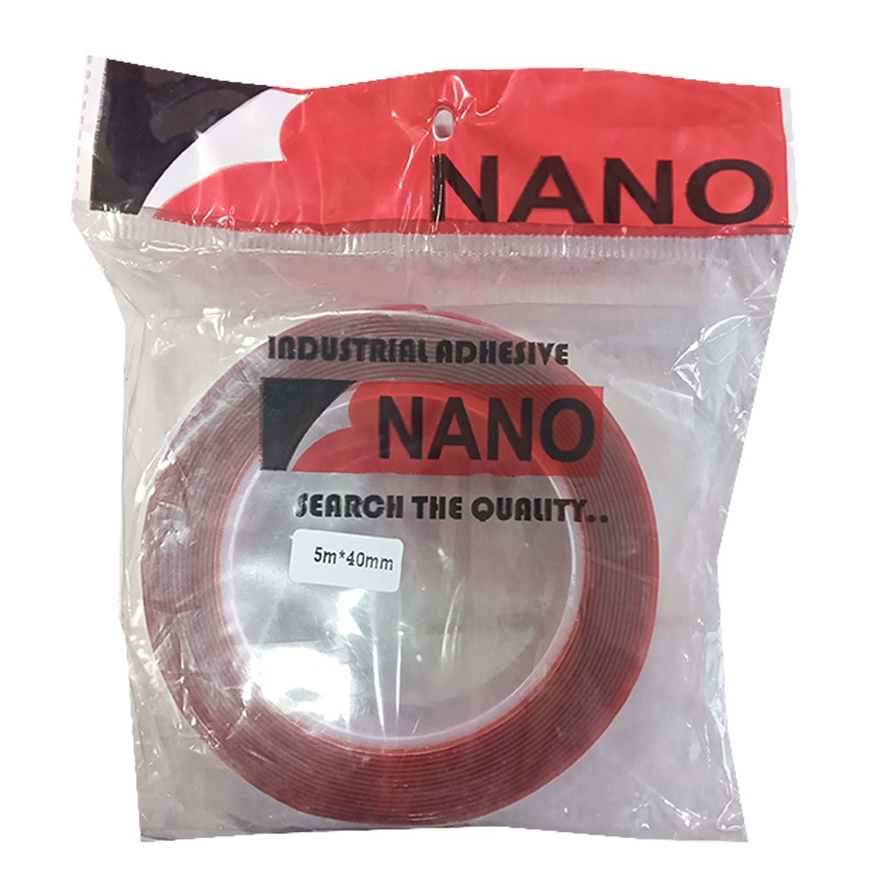 نوار چسب دوطرفه ژله ای شفاف 4 سانتی نانو NANO TAPE 5m x 40mm
