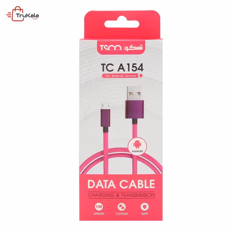 کابل تبدیل USB به microUSB تسکو مدل TC A154