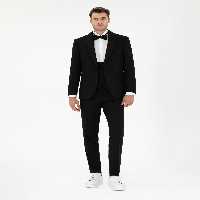 کت و شلوار مردانه مشکی پیرکاردین - فروشگاه لباس شهرمون