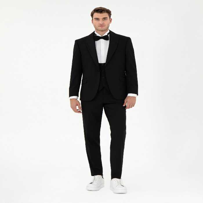 کت و شلوار مردانه مشکی پیرکاردین - فروشگاه لباس شهرمون