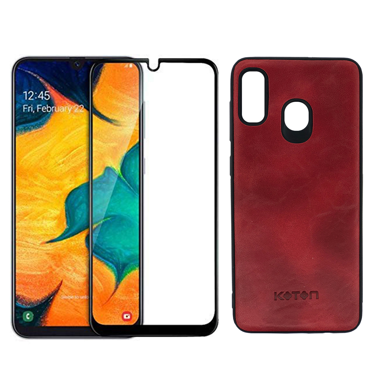 کاور مدل IBI9_K مناسب برای گوشی موبایل سامسونگ Galaxy A30 به همراه محافظ صفحه نمایش