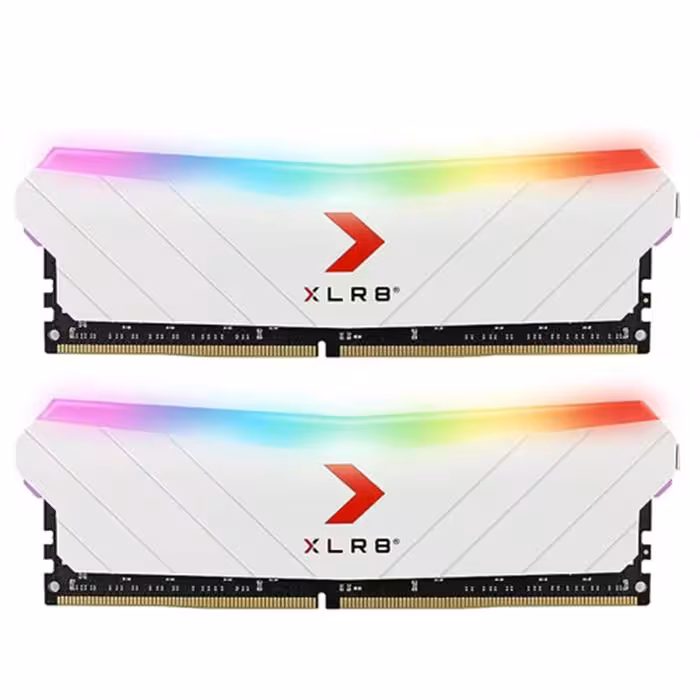رم سفید پی‌ ان‌ وای 16 گیگابایت PNY XLR8 RGB white 3200MHz D4