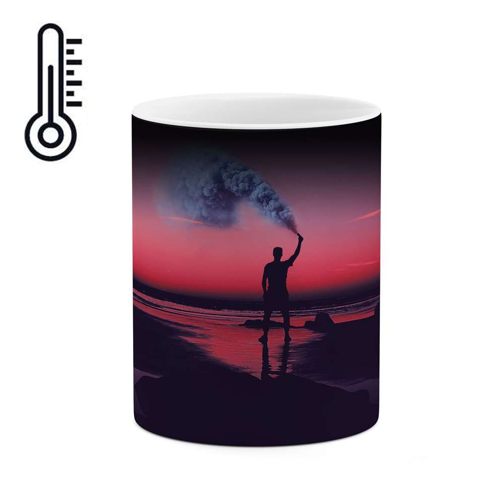 ماگ حرارتی طرح مرد تنها  مدل mgph11472