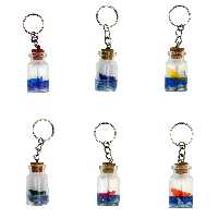 جاکلیدی مدل شیشه‌ای طرح قایق مجموعه 6 عددی